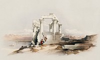 Ruins of the Temple of Kardeseh Nubia illustration by David Roberts (1796&ndash;1864). Original from The New York Public Library. Digitally enhanced by rawpixel.
