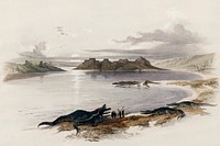 Wady Dabod (Wadi Dabod) Nubia illustration by <a href="https://www.rawpixel.com/search/David%20Roberts?&amp;page=1">David Roberts</a> (1796&ndash;1864). Original from The New York Public Library. Digitally enhanced by rawpixel.