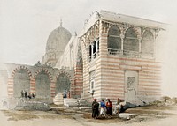 One of the tombs of the caliphs Cairo illustration by <a href="https://www.rawpixel.com/search/David%20Roberts?&amp;page=1">David Roberts</a> (1796&ndash;1864). Original from The New York Public Library. Digitally enhanced by rawpixel.