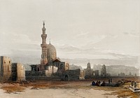 Tombs of the caliphs Cairo illustration by <a href="https://www.rawpixel.com/search/David%20Roberts?&amp;page=1">David Roberts</a> (1796&ndash;1864). Original from The New York Public Library. Digitally enhanced by rawpixel.