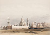 Tombs of the Memlooks (Mamelukes) Cairo illustration by David Roberts (1796&ndash;1864). Original from The New York Public Library. Digitally enhanced by rawpixel.