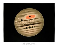 The planet Jupiter from the Trovelot illustration wall art print and poster.