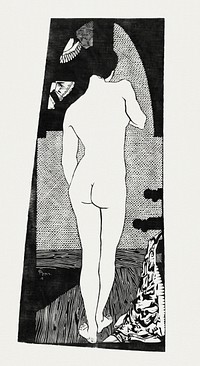 Standing woman (1915) print in high resolution by Reijer Stolk. Original from the Rijksmuseum. Digitally enhanced by rawpixel.