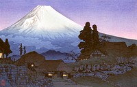 Mikuhō (Fuji) during 20th century print in high resolution by <a href="https://www.rawpixel.com/search/Hiroaki%20Takahashi?sort=curated&amp;page=1&amp;topic_group=_my_topics">Hiroaki Takahashi</a>. Original from The Los Angeles County Museum of Art. Digitally enhanced by rawpixel.