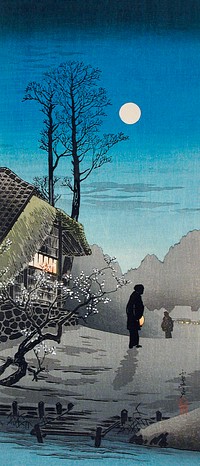 Old Inn (1936) print in high resolution by Hiroaki Takahashi. Original from The Los Angeles County Museum of Art. Digitally enhanced by rawpixel.