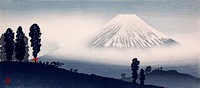 Mount Fuji (ca.1932) print in high resolution by <a href="https://www.rawpixel.com/search/Hiroaki%20Takahashi?sort=curated&amp;page=1&amp;topic_group=_my_topics">Hiroaki Takahashi</a>. Original from The Los Angeles County Museum of Art. Digitally enhanced by rawpixel.