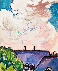 Clouds (1910&ndash;1912) painting in high resolution by <a href="https://www.rawpixel.com/search/Henry%20Lyman%20Sayen?sort=curated&amp;page=1">Henry Lyman Sayen</a>. Original from the Smithsonian Institution. Digitally enhanced by rawpixel.