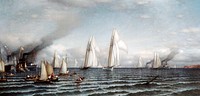 First International Race for America&#39;s Cup (1870) by Samuel Colman. Original from The MET Museum. Digitally enhanced by rawpixel.