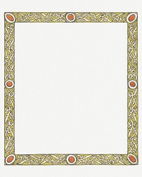 Botanical art nouveau frame psd, remixed from artworks by Gerrit Willem Dijsselhof