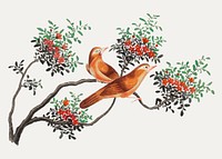 Chinese painting featuring birds of China.