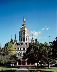 The Connecticut Capitol. Original image from <a href="https://www.rawpixel.com/search/carol%20m.%20highsmith?sort=curated&amp;page=1">Carol M. Highsmith</a>&rsquo;s America, Library of Congress collection. Digitally enhanced by rawpixel.