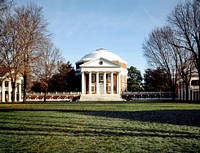 The Rotunda, the signature building at the University of Virginia. Original image from <a href="https://www.rawpixel.com/search/carol%20m.%20highsmith?sort=curated&amp;page=1">Carol M. Highsmith</a>&rsquo;s America, Library of Congress collection. Digitally enhanced by rawpixel.