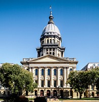The Illinois state capitol in Springfield, Illinois. Original image from <a href="https://www.rawpixel.com/search/carol%20m.%20highsmith?sort=curated&amp;page=1">Carol M. Highsmith</a>&rsquo;s America, Library of Congress collection. Digitally enhanced by rawpixel.