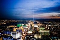 Las Vegas at dusk. Original image from Carol M. Highsmith&rsquo;s America, Library of Congress collection. Digitally enhanced by rawpixel.