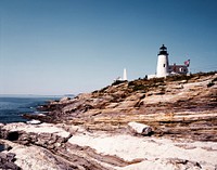 Pemaquid Point Light. Original image from <a href="https://www.rawpixel.com/search/carol%20m.%20highsmith?sort=curated&amp;page=1">Carol M. Highsmith</a>&rsquo;s America, Library of Congress collection. Digitally enhanced by rawpixel.