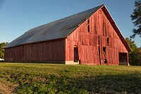 Stately red barn in Indiana. Original image from Carol M. Highsmith’s America, Library of Congress collection. Digitally enhanced by rawpixel.