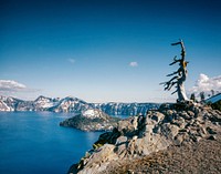 Crater Lake in Oregon. Original image from Carol M. Highsmith&rsquo;s America, Library of Congress collection. Digitally enhanced by rawpixel.