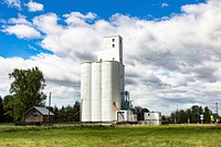 Grain elevator in Central Oregon. Original image from Carol M. Highsmith’s America, Library of Congress collection. Digitally enhanced by rawpixel.