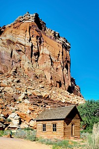 Fruita Schoolhouse, Capitol Reef National Park, Utah. Original image from Carol M. Highsmith&rsquo;s America, Library of Congress collection. Digitally enhanced by rawpixel.