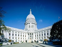 The Wisconsin State Capitol, in Madison. Original image from <a href="https://www.rawpixel.com/search/carol%20m.%20highsmith?sort=curated&amp;page=1">Carol M. Highsmith</a>&rsquo;s America, Library of Congress collection. Digitally enhanced by rawpixel.