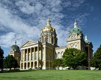 The richly gilded Iowa State Capitol. Original image from <a href="https://www.rawpixel.com/search/carol%20m.%20highsmith?sort=curated&amp;page=1">Carol M. Highsmith</a>&rsquo;s America, Library of Congress collection. Digitally enhanced by rawpixel.