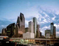Downtown Houston, Texas. Original image from <a href="https://www.rawpixel.com/search/carol%20m.%20highsmith?sort=curated&amp;page=1">Carol M. Highsmith</a>&rsquo;s America, Library of Congress collection. Digitally enhanced by rawpixel.