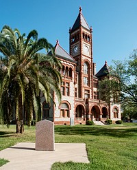 The DeWitt County Courthouse in Cuero, Texas. Original image from <a href="https://www.rawpixel.com/search/carol%20m.%20highsmith?sort=curated&amp;page=1">Carol M. Highsmith</a>&rsquo;s America, Library of Congress collection. Digitally enhanced by rawpixel.