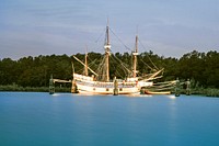 Ship on a lake in North Carolina. Original image from Carol M. Highsmith’s America, Library of Congress collection. Digitally enhanced by rawpixel.