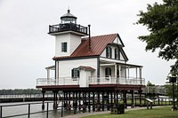 The Roanoke River Lighthouse in Edenton, North Carolina. Original image from Carol M. Highsmith&rsquo;s America, Library of Congress collection. Digitally enhanced by rawpixel.