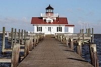 The Roanoke Marshes Lighthouse in Manteo. Original image from Carol M. Highsmith&rsquo;s America, Library of Congress collection. Digitally enhanced by rawpixel.