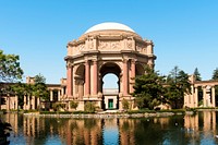 The Palace of Fine Arts in the Marina District of San Francisco, California.
