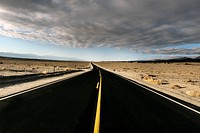 Road through Death Valley. Original image from <a href="https://www.rawpixel.com/search/carol%20m.%20highsmith?sort=curated&amp;page=1">Carol M. Highsmith</a>&rsquo;s America, Library of Congress collection. Digitally enhanced by rawpixel.