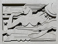 Transportation &amp; Distribution of the Mail stone sculpture at the John O. Pastore Federal Building in Providence, Rhode Island. Original image from <a href="https://www.rawpixel.com/search/carol%20m.%20highsmith?sort=curated&amp;page=1">Carol M. Highsmith</a>&rsquo;s America, Library of Congress collection. Digitally enhanced by rawpixel.