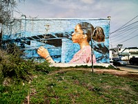 Grays Ferry mural in Philadelphia, Pennsylvania. Original image from <a href="https://www.rawpixel.com/search/carol%20m.%20highsmith?sort=curated&amp;page=1">Carol M. Highsmith</a>&rsquo;s America, Library of Congress collection. Digitally enhanced by rawpixel.