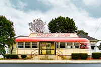 The Modern Diner in Pawtucket, Rhode Island. Original image from Carol M. Highsmith&rsquo;s America, Library of Congress collection. Digitally enhanced by rawpixel.