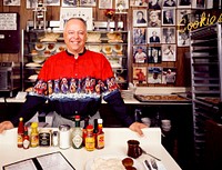 Man in the Paris Coffee Shop, Texas. Original image from Carol M. Highsmith’s America, Library of Congress collection. Digitally enhanced by rawpixel.