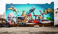 Kenner Products mural in Cincinnati, Ohio. Original image from Carol M. Highsmith&rsquo;s America, Library of Congress collection. Digitally enhanced by rawpixel.