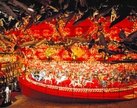 House on the Rock Carousel, Wisconsin. Original image from <a href="https://www.rawpixel.com/search/carol%20m.%20highsmith?sort=curated&amp;page=1">Carol M. Highsmith</a>&rsquo;s America, Library of Congress collection. Digitally enhanced by rawpixel.