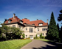 Pittock Mansion in Oregon. Original image from <a href="https://www.rawpixel.com/search/carol%20m.%20highsmith?sort=curated&amp;page=1">Carol M. Highsmith</a>&rsquo;s America, Library of Congress collection. Digitally enhanced by rawpixel.