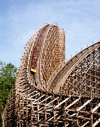 Son of Beast roller coaster at King's Island amusement park in Ohio. Original image from Carol M. Highsmith&rsquo;s America, Library of Congress collection. Digitally enhanced by rawpixel.