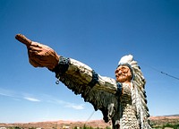 Wooden Indian statue in Utah. Original image from Carol M. Highsmith’s America, Library of Congress collection. Digitally enhanced by rawpixel.