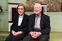 Former U.S. President Jimmy Carter in Sunday School at the Maranantha Baptist Church in Plains, Georgia. Original image from Carol M. Highsmith’s America, Library of Congress collection. Digitally enhanced by rawpixel.