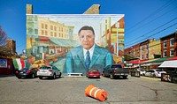 Frank Rizzo mural in Philadelphia, Pennsylvania. Original image from <a href="https://www.rawpixel.com/search/carol%20m.%20highsmith?sort=curated&amp;page=1">Carol M. Highsmith</a>&rsquo;s America, Library of Congress collection. Digitally enhanced by rawpixel.