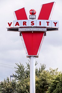 Varsity Grill restaurant sign in Atlanta, Georgia. Original image from Carol M. Highsmith’s America, Library of Congress collection. Digitally enhanced by rawpixel.