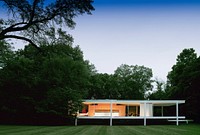 Mies van der Rohe's Farnsworth House in Plano, Illinois, Original image from Carol M. Highsmith&rsquo;s America, Library of Congress collection. Digitally enhanced by rawpixel.