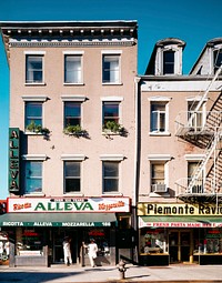 Little Italy neighborhood, New York City. Original image from <a href="https://www.rawpixel.com/search/carol%20m.%20highsmith?sort=curated&amp;page=1">Carol M. Highsmith</a>&rsquo;s America, Library of Congress collection. Digitally enhanced by rawpixel.