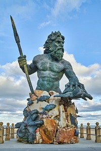 King Neptune Statue in Virginia. Original image from Carol M. Highsmith&rsquo;s America. Digitally enhanced by rawpixel.
