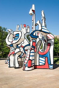 John Dubuffet's "Monument Au Fantome" sculpture in Houston, Texas's Discovery Green Park. Original image from Carol M. Highsmith&rsquo;s America, Library of Congress collection. Digitally enhanced by rawpixel.