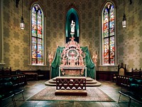 Sanctuary of the Basilica of the Sacred Heart at the University of Notre Dame in South Bend, Indiana. Original image from Carol M. Highsmith&rsquo;s America, Library of Congress collection. Digitally enhanced by rawpixel.