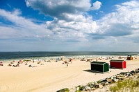 Beach scene in Long Branch, New Jersey. Original image from Carol M. Highsmith&rsquo;s America, Library of Congress collection. Digitally enhanced by rawpixel.